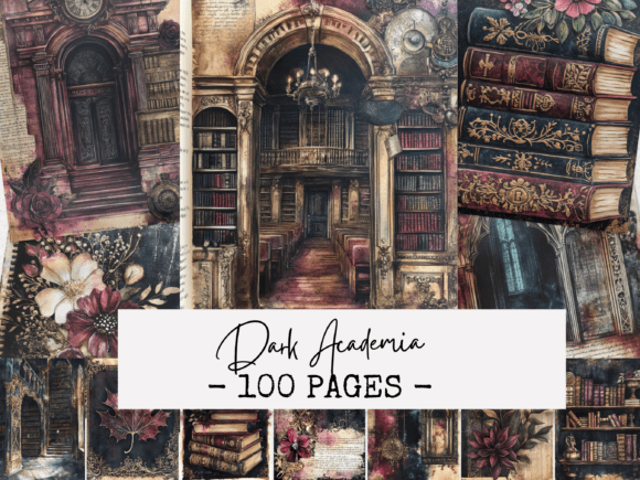 Download Dark Academia Junk Journal Papers - Dark academia Collection