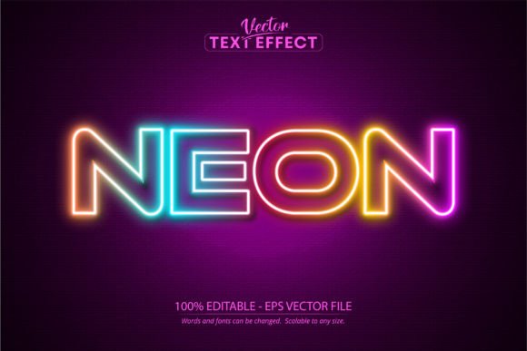 Download Neon Text Effect, Editable Neon Light - Neon text effect Collection