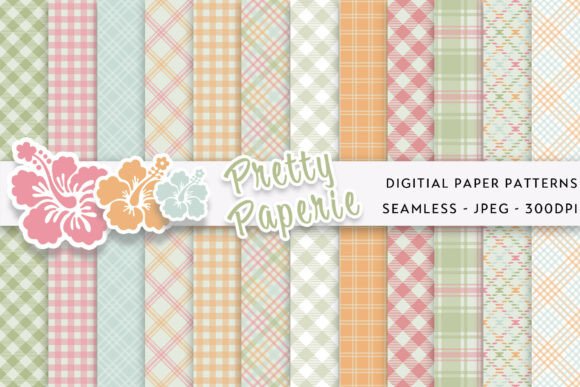 Download 12 Plaid Digital Paper Backgrounds - Backgrounds Collection