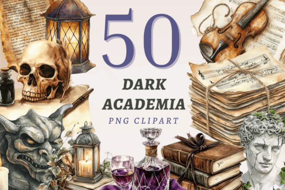 Download Dark Academia PNG Bundle - Dark academia Collection