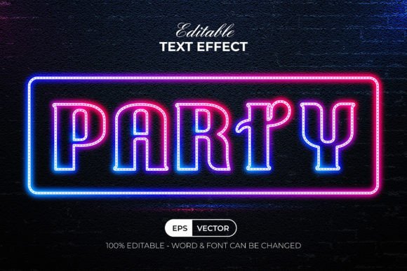 Download Party Neon Text Effect Style - Neon text effect Collection