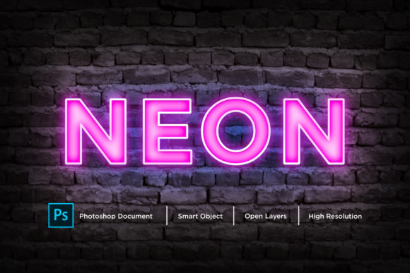 Download Neon Text Effect  Layer Style - Neon text effect Collection