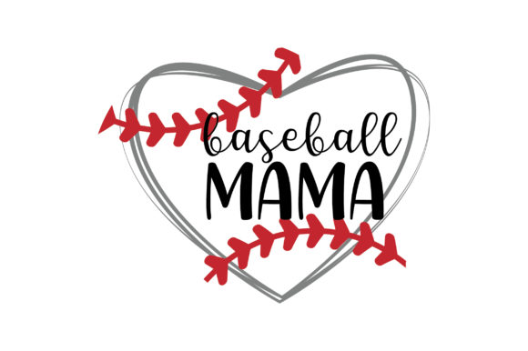 Download Baseball Mama Heart Frame Design - Frame design Collection