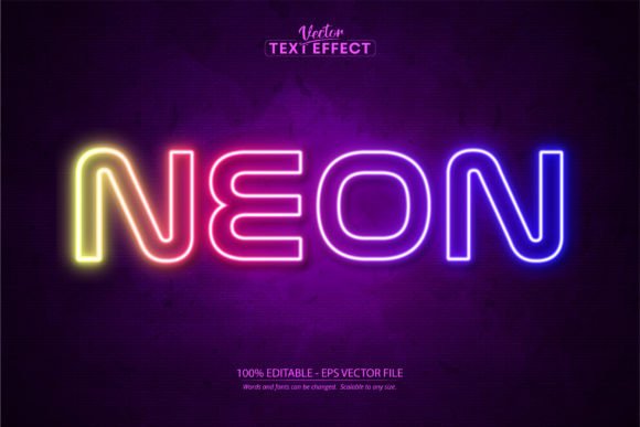 Download Neon Text Effect, Editable Neon Light - Neon text effect Collection