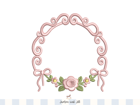 Download Rose Embroidery Frame Design Monogram - Frame design Collection