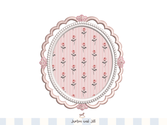 Download Oval Applique Embroidery Frame Design - Frame design Collection
