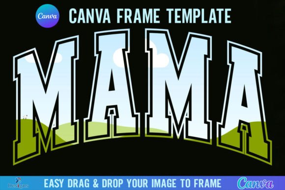 Download Mama Varsity Canva Template Frame Design - Frame design Collection
