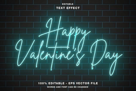 Download Happy Valentine Day Neon Text Effect - Neon text effect Collection