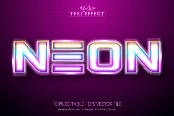 Download Neon Text Effect, Editable Neon Lights - Neon text effect Collection