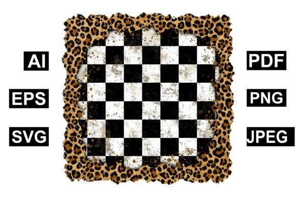 Download Grunge Leopard Checkerboard Frame Design - Frame design Collection