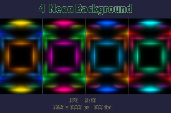 Download 4 Vertical Neon Glow Backgrounds - Backgrounds Collection