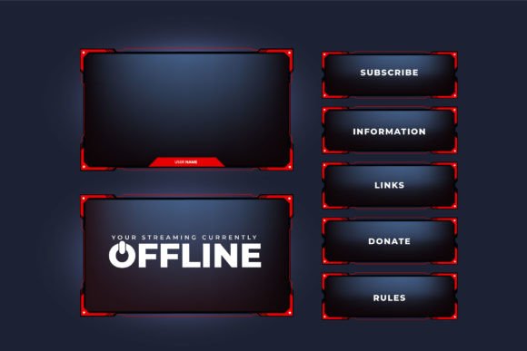 Download Red Overlay Frame Design for Gamers - Frame design Collection