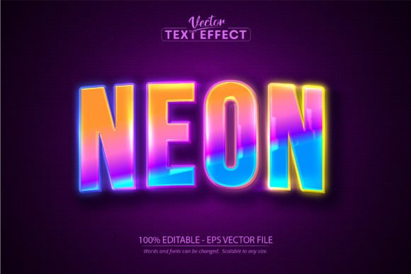 Download Neon Text Effect, Editable Neon Light - Neon text effect Collection