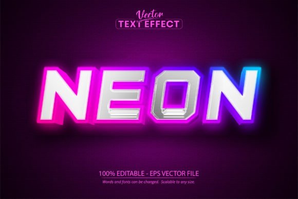Download Neon Text Effect, Editable Neon Light - Neon text effect Collection